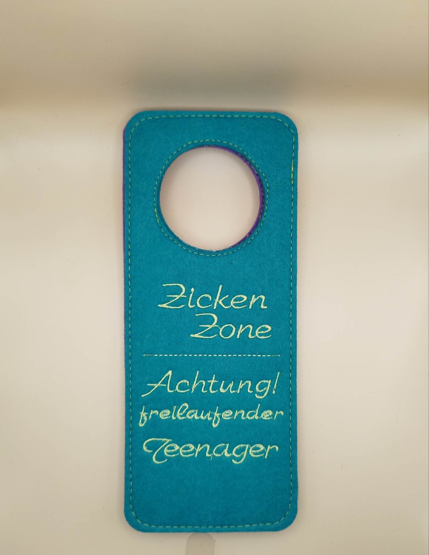 Lustiges Besticktes Türschild aus Filz für Teenager – Einzigartig und Humorvoll