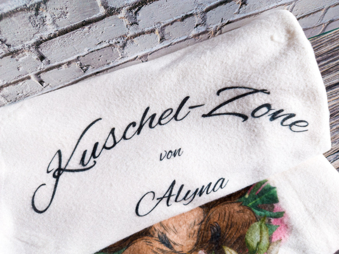 Kuscheldecke mit Namen I Fleecedecke mit Motiv I Sofadecke individualisiert