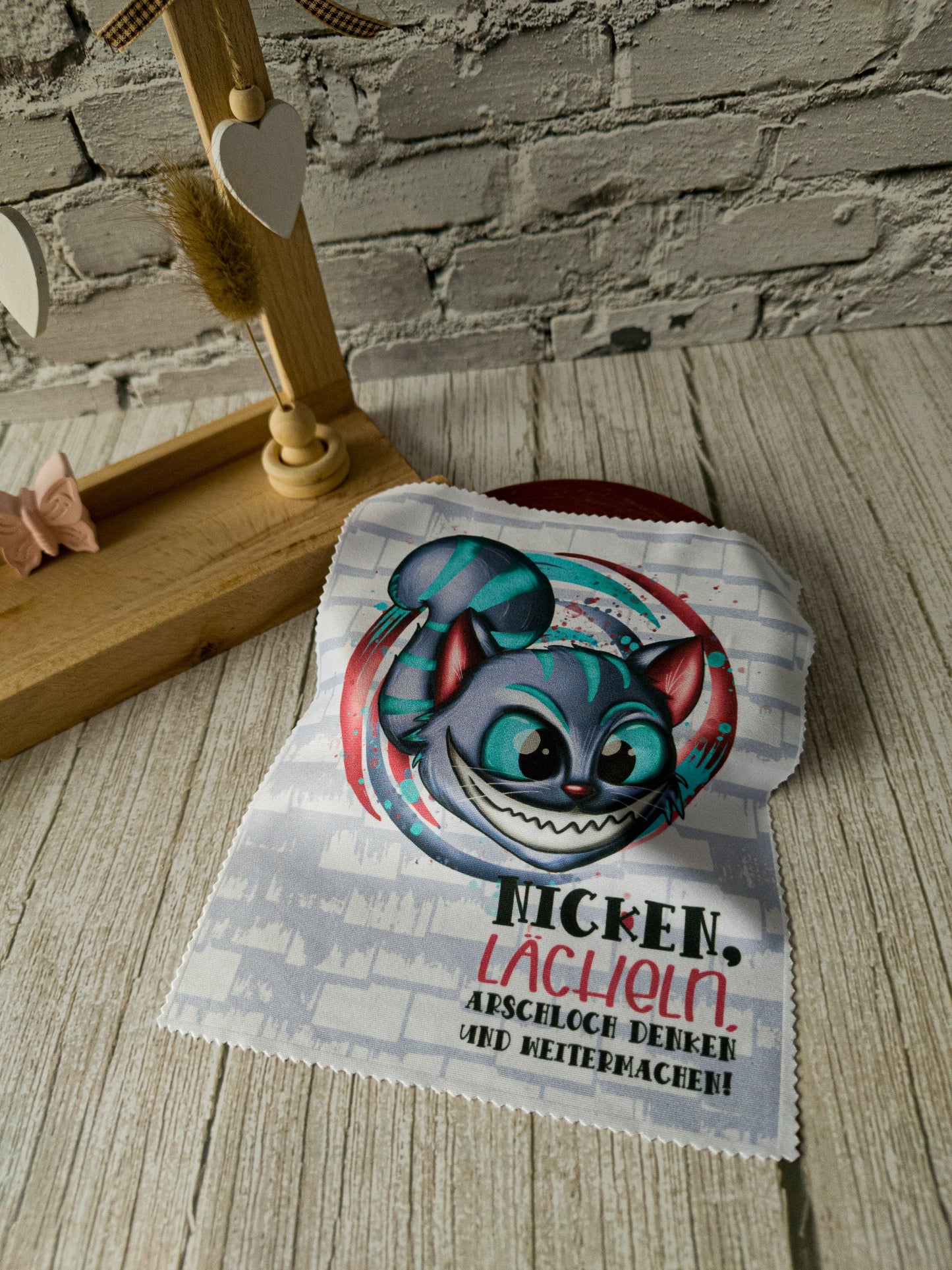 Geschenkidee: Sublimiertes Brillenputztuch mit frechem Motiv!
