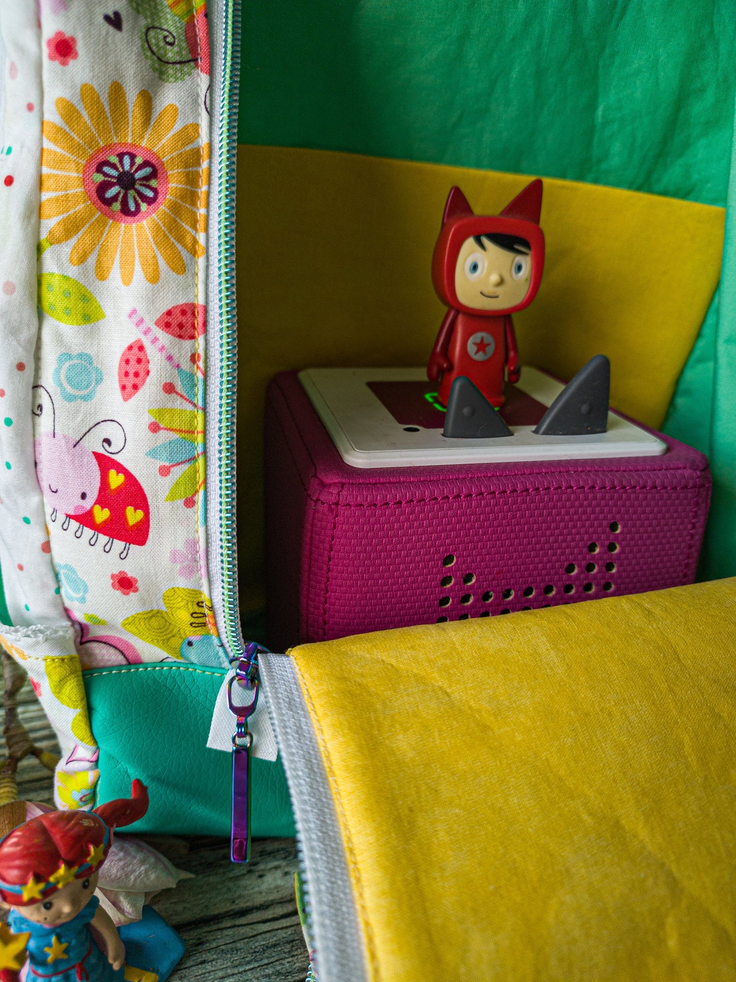 Stylischer Kinderrucksack aus hochwertiger Baumwolle und Kunstleder für Kinder