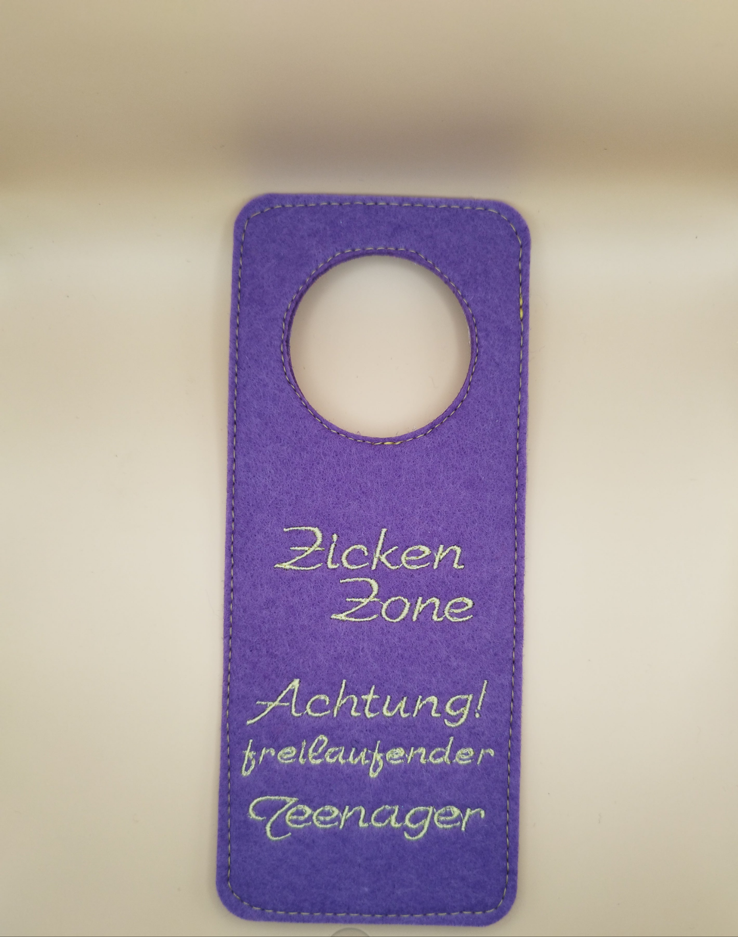 Lustiges Besticktes Türschild aus Filz für Teenager – Einzigartig und Humorvoll